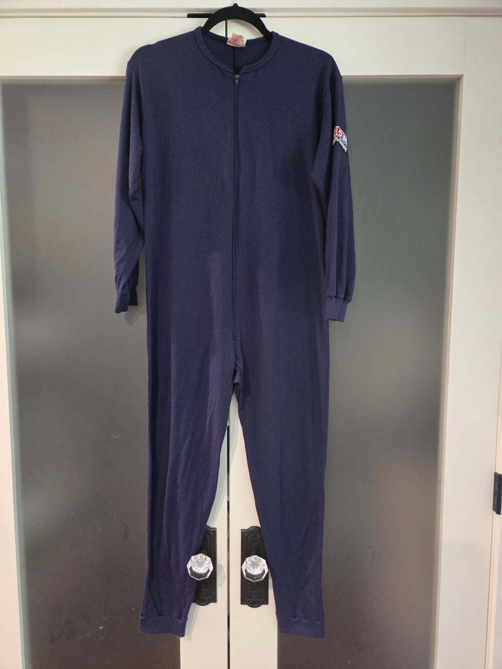 Vtg CCM Hockey One-Piece Thermal Suit Underwear Base Layer Blue Size S 36 Canada